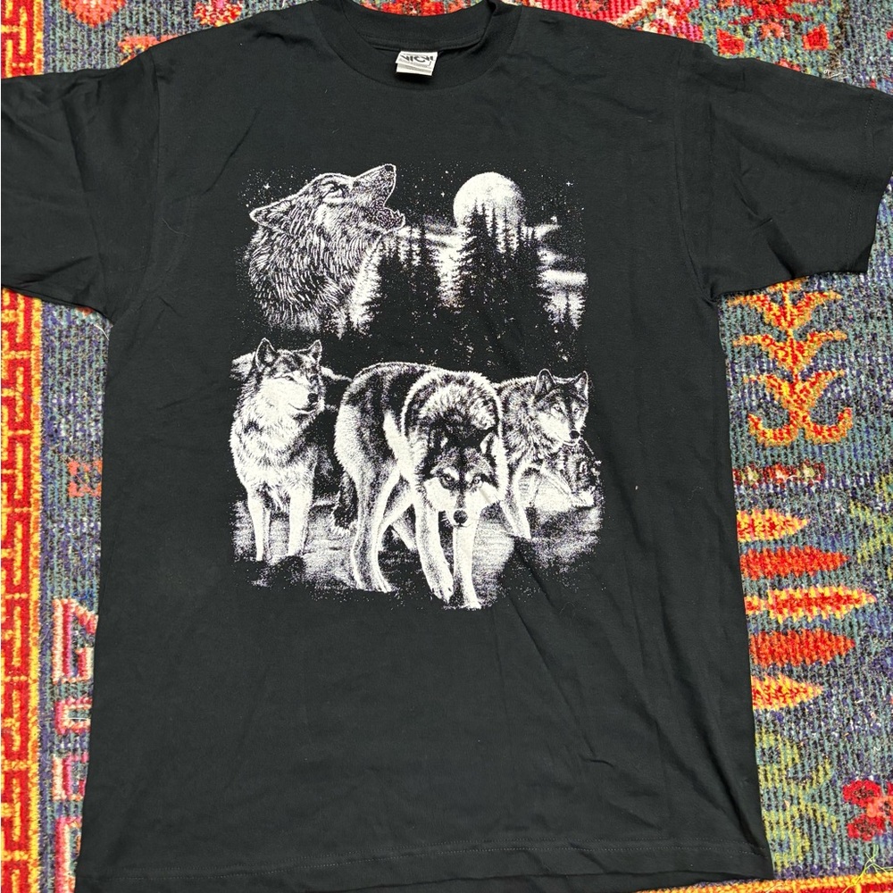 🔥 Vintage 90’s WCW NWO Wolfpack Tshirt Large Deadstock 🔥 WCW Tag